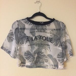 Sheet Tropical Print H&M T-shirt